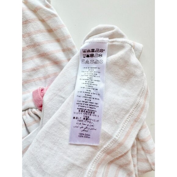 Girls' PETIT BATEAU White Pink Striped Cotton Jersey Tank Dress, Size 10 - Picture 10 of 13